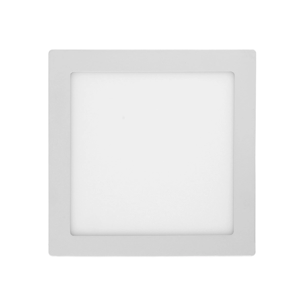 Kit 2 Plafons LED Sobrepor Quadrado 18W Branco Fosco 22,5cm