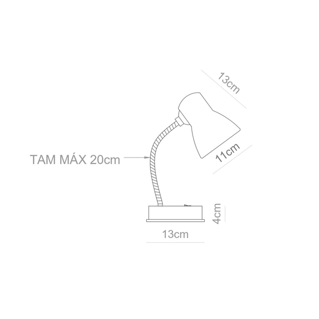 Luminaria De Mesa Led Metal 4w 4000k Essencial