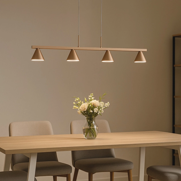 Pendente Led Metal Aluminio 38w 3000k Flora