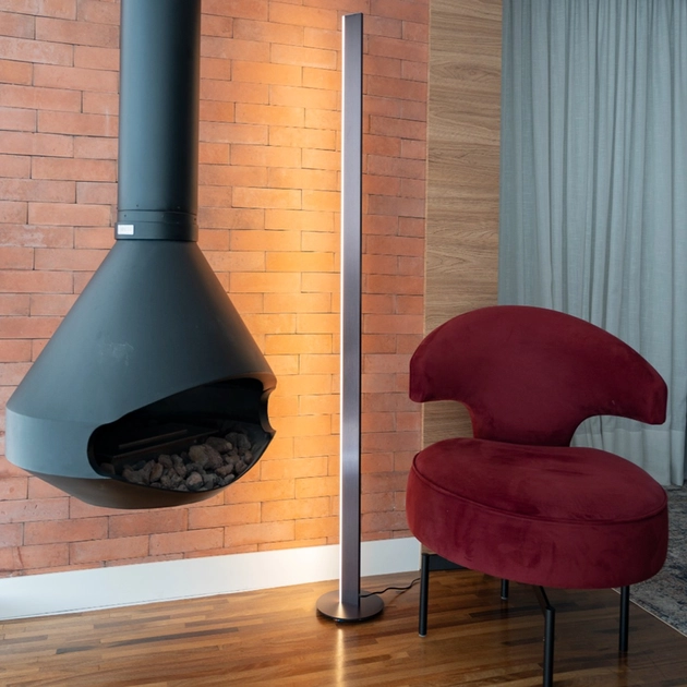 Luminaria De Piso Led Metal E Acrilico 43w 3000k Tower