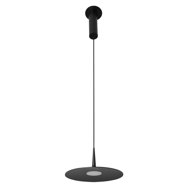 Pendente Led Aluminio Preto 24w 3000k Plate