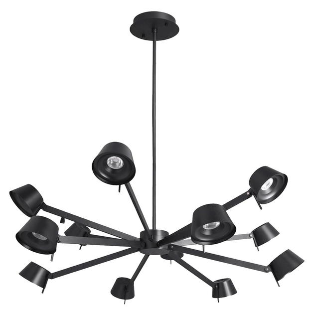 Pendente Led Aluminio Preto 63w 3000k Copo