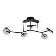 Plafon Led Sobrepor Metal Alumínio Preto 55w 3000k Luna