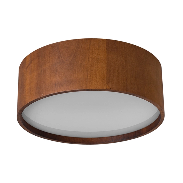 Plafon De Sobrepor Madeira Imbuia 35cm Cilindrico