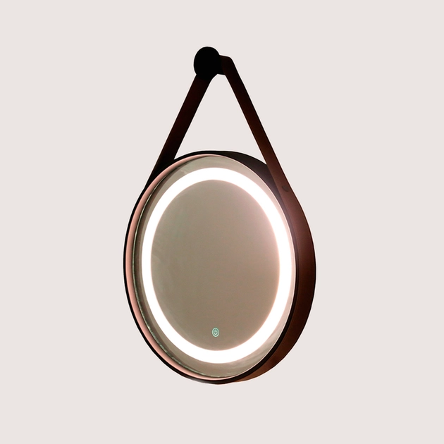 Espelho Led Touch Aluminio Preto 30w 3000k A 6500k Jules