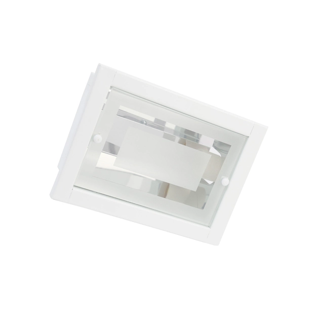 Plafon Embutir Aco Vidro Branco