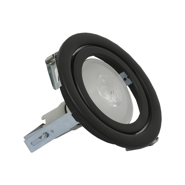 Plafon Embutir Aluminio Preto 16,5cm