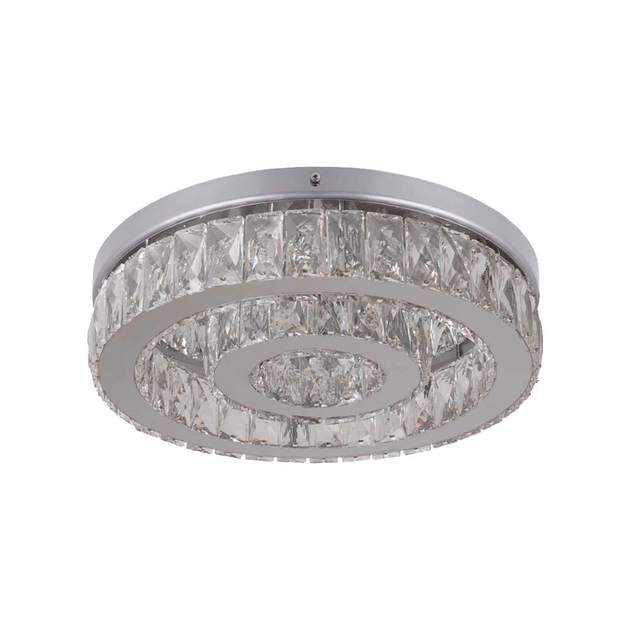 Plafon Led De Sobrepor Aluminio Cinza 22w 3000k