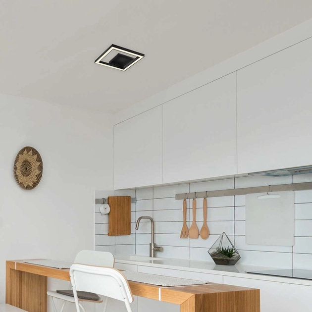 Plafon Led Sobrepor Quadrado 25,2w Luz Amarela Fit