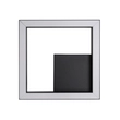 Plafon Led Sobrepor Quadrado 25,2w Luz Amarela Fit - PRETO